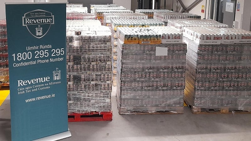 More than 53,000 litres of beer and 930 litres of wine were found at Rosslare Europort
