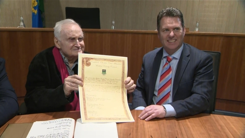 John Boorman receiving the award this evening