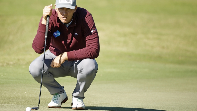Seamus Power lines up a putt on the sixth green at Sea Island Resort Plantation Course in Georgia
