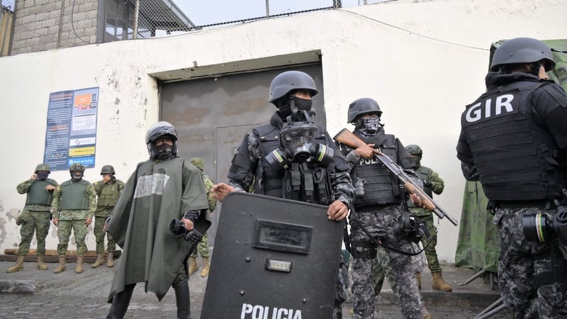 The violence broke out at El Inca prison north of the capital Quito