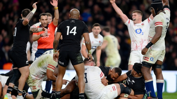Will Stuart touches down for England