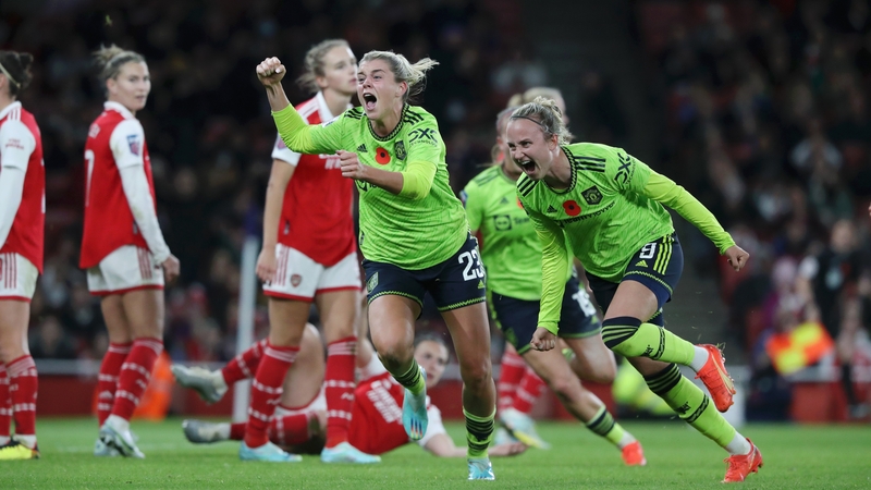 Alessia Russo wheels away in celebration after scoring the winner