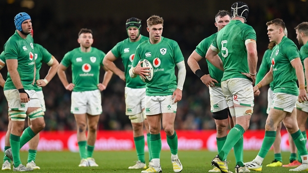 Jack Crowley with the ball during Ireland's three-point win over Australia