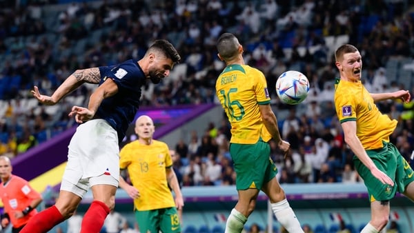 Olivier Giroud scored a brace to match Thierry Henry's all-time record for France