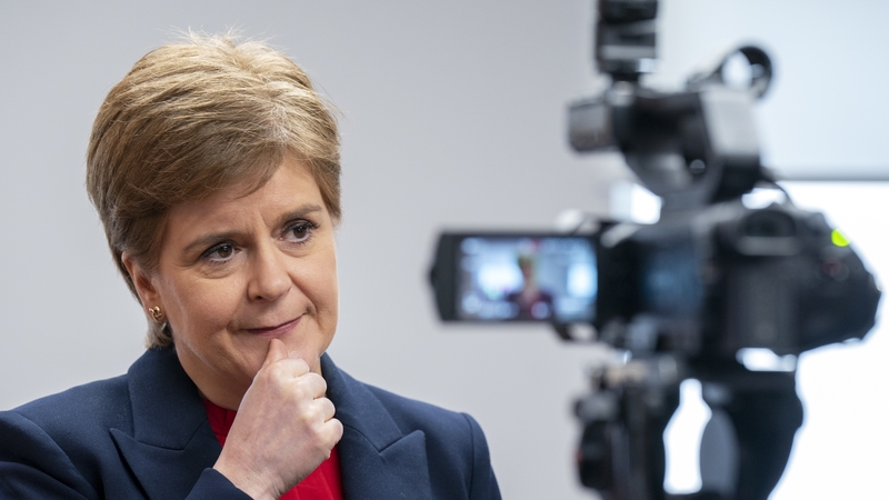 Scotland's First Minister Nicola Sturgeon talks to the media earlier this week