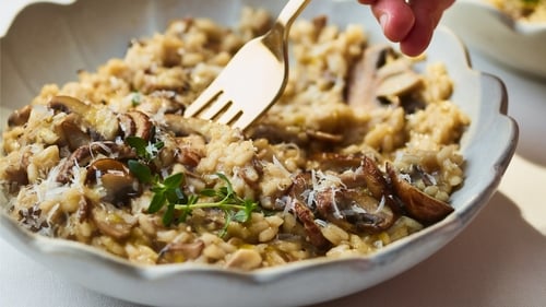 With mushrooms, garlic and herbs, this tasty risotto is an ideal supper on chilly nights.