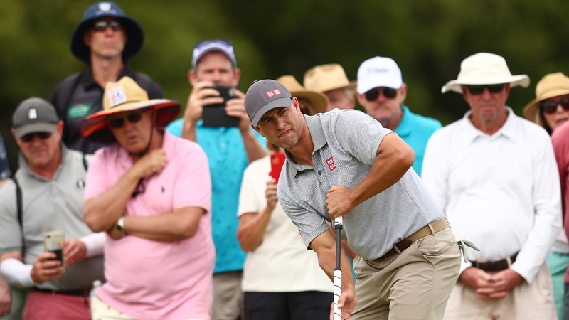 Adam Scott in action at the Royal Queensland Golf Club