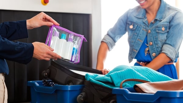 From Sunday, all passengers passing through both terminals will have to be prepared to take all liquids, aerosols and gels from their hand luggage before passing through security