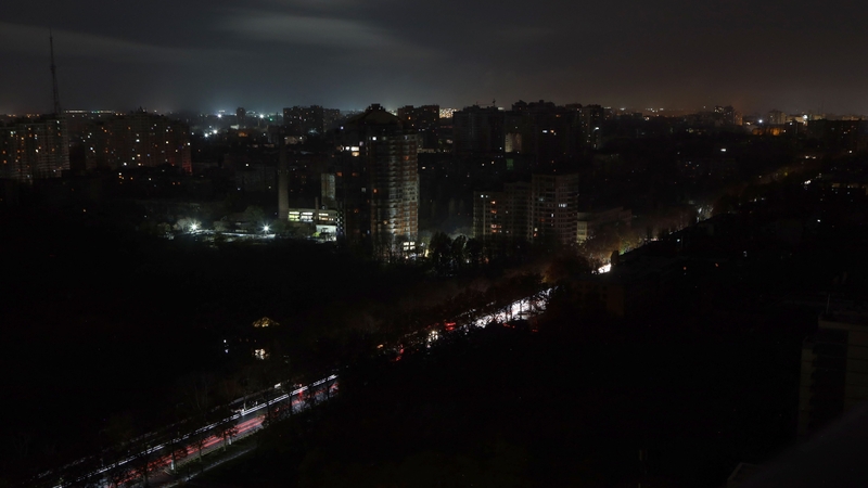 Power outages in Odessa following Russian attacks on Ukraine's power grid