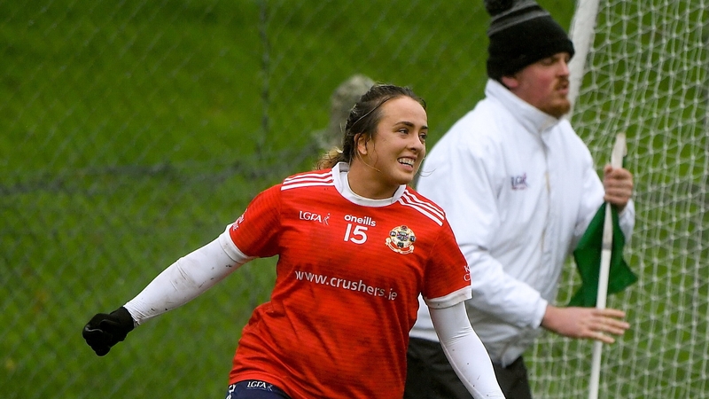 Chloe Miskell celebrates her goal