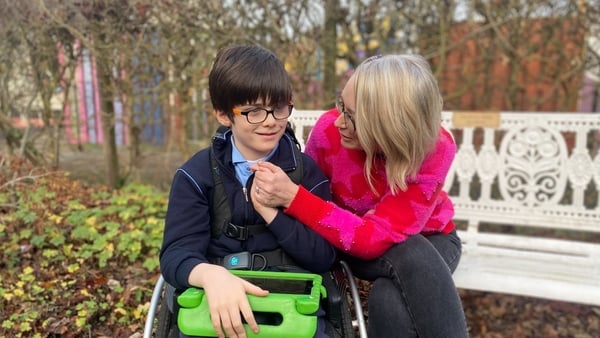 9-year-old Harry Kirwan and his mother Paula