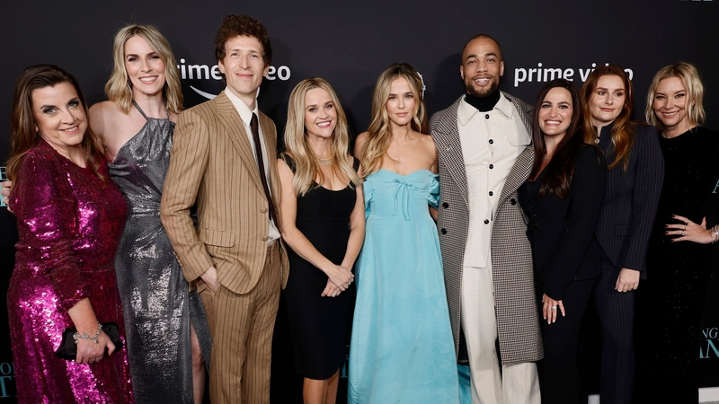 Irish author Melissa Hill with Tamara Chestna, Daryl Wein, Reese Witherspoon, Zoey Deutch, Kendrick Sampson, Lauren Levy Neustadter, Josie Craven and Morgan Des Groseillers