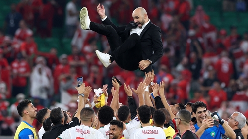 Walid Regragui's Morocco side face Spain at 3pm on Tuesday