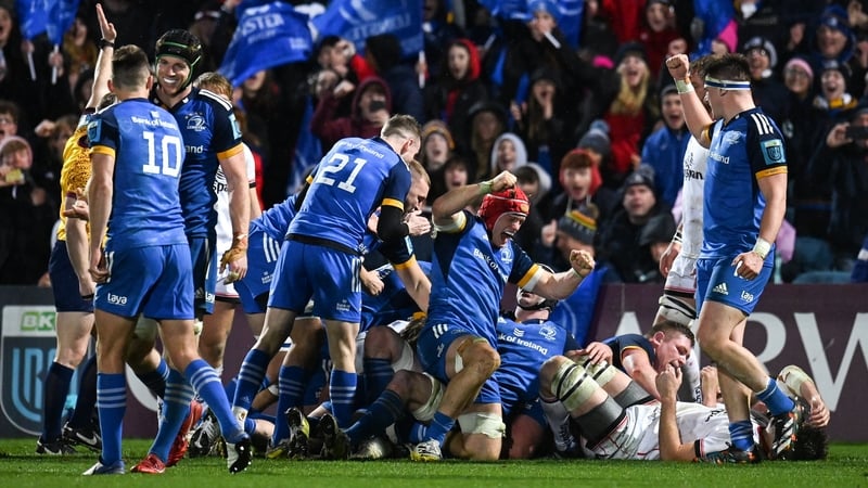 Leinster came from 22-3 down to win 38-29