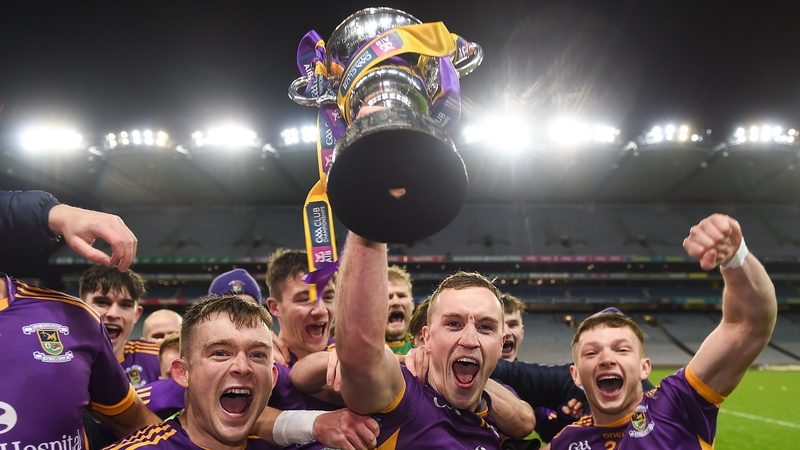 Shane Cunningham celebrates with his Kilmacud Crokes team-mates