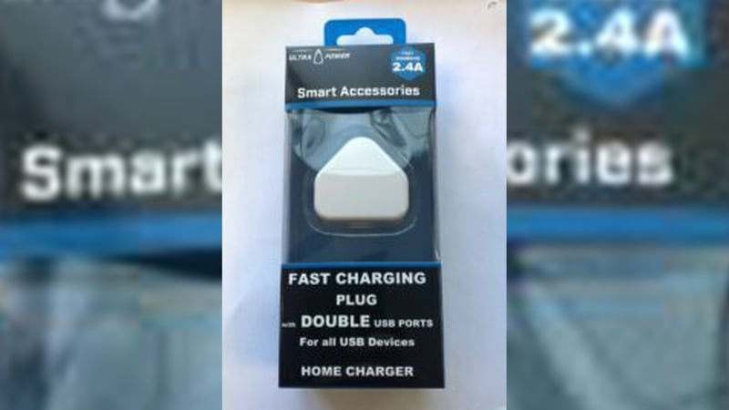 The recall relates to a fast-charging plug with two USB ports for home use.