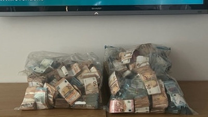 The €425,000 cash seized by Revenue officers at Dublin Port