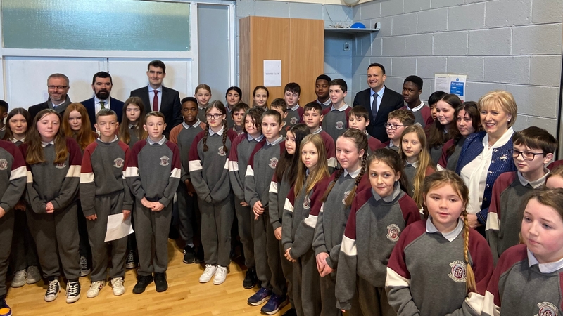 Heather Humphreys and Leo Varadkar were among those at the announcement of the funds at Hartstown Community Centre