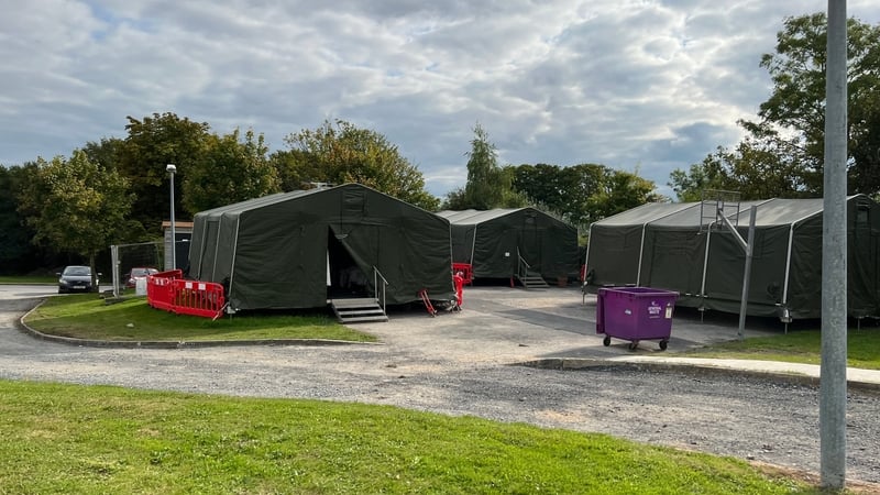 More than 100 people are still living in these tents in Knockalisheen