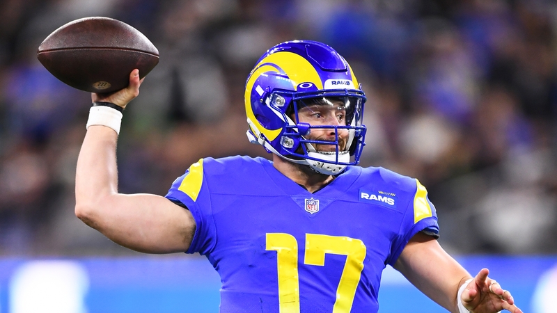 Los Angeles Rams quarterback Baker Mayfield was playing his first game for his new franchise