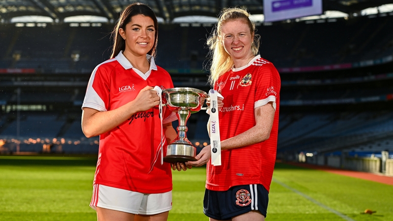 Donaghmoyne captain Niamh Callan (L) or Kilkerrin-Clonberne skipper Louise Ward will be taking home the cup