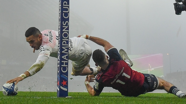 Shane Daly is unable to prevent Matthis Lebel from scoring in the corner