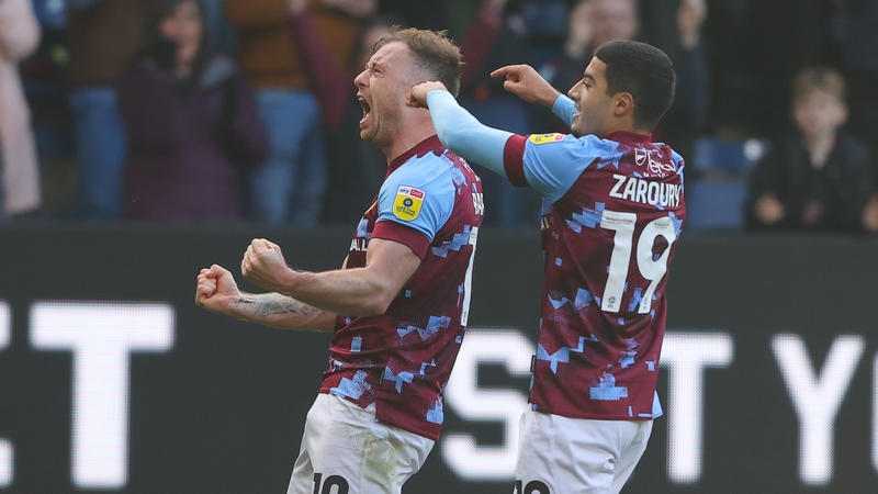 Ashley Barnes celebrates scoring Burnley's opener