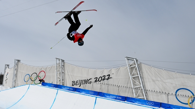 17 February: Rafael Kreienbuehl of Switzerland in Freeski Halfpipe qualification at the 2022 Winter Olympics