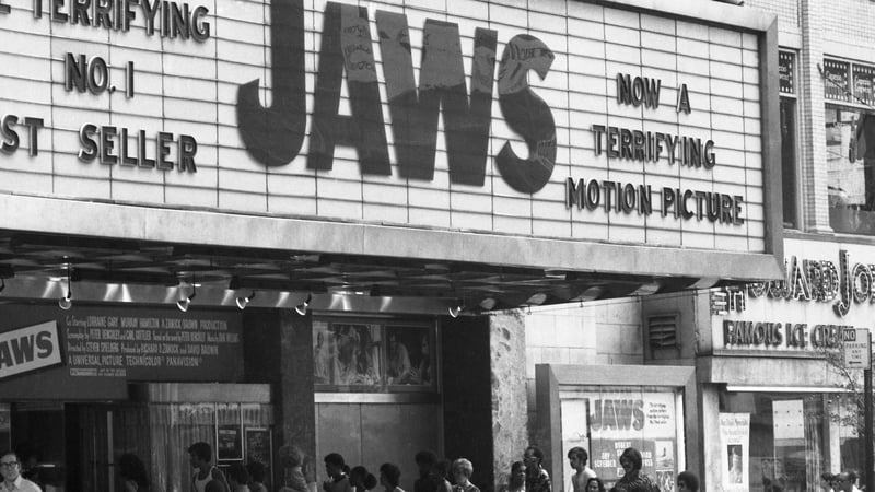 Jaws was released in 1975 as the "first summer blockbuster" and became the highest-grossing picture of all time until the release of Star Wars two years later