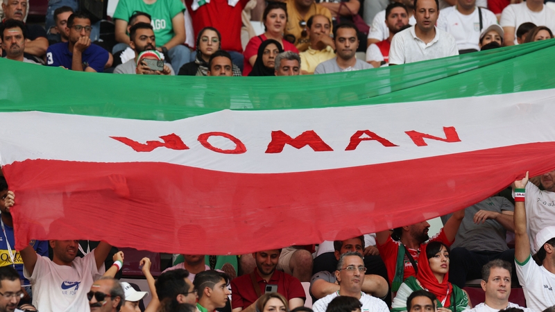 Iran fans highlight issues back home at the World Cup