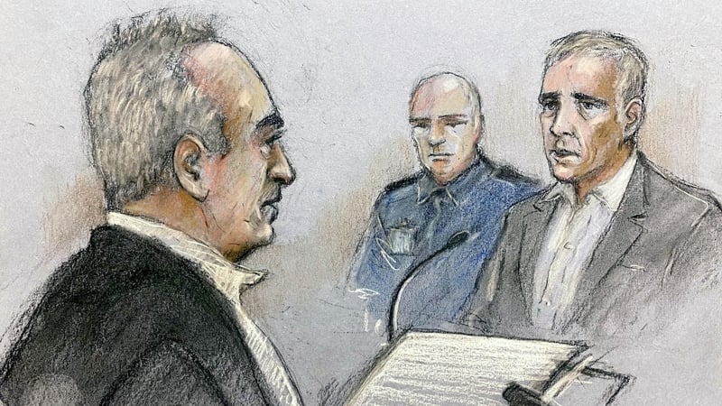 A sketch shows Jonathan Dowdall during proceedings in the Special Criminal Court (file image)