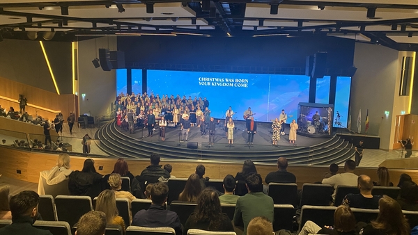 The sanctuary is a theatre with seating for 1,200 people, with top of the range acoustics and a high-definition video wall that spans the length of the interior