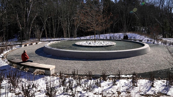 A permanent memorial opened near the school last month