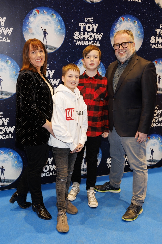 Evelyn O'Rourke and John McMahon with Ross and Oisín