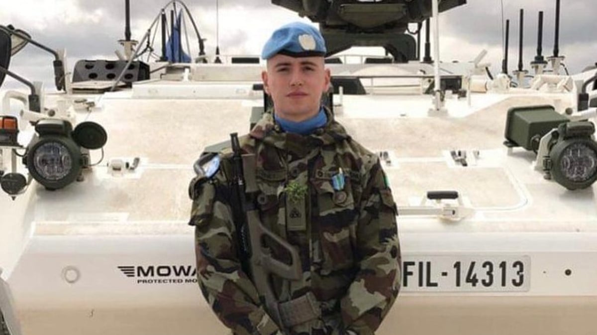Tributes from the Defence Forces to Private Seán Rooney