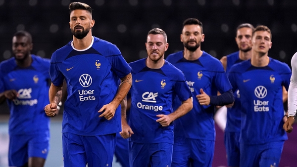 France training ahead of Sunday's World Cup final