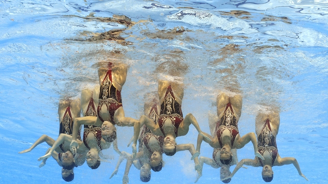 20 June: Team Israel competes in the Artistic Swimming free combination final at the FINA World Championships in Budapest