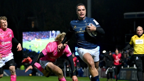 James Lowe evades Billy Twelvetrees' tackle to open the scoring