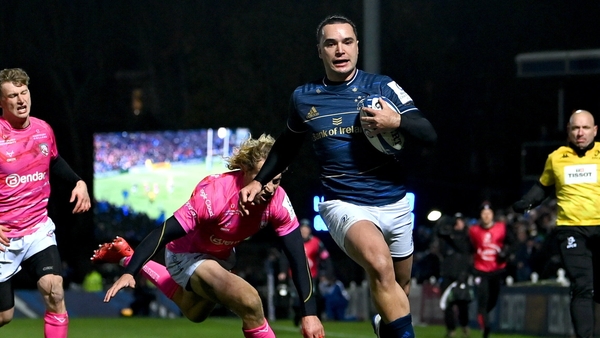 James Lowe evades Billy Twelvetrees' tackle to open the scoring