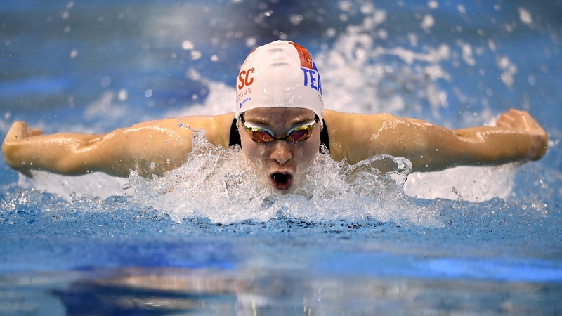 Ellen Walshe of Templeogue Swimming Club competing in the Women's 50m butterfly final