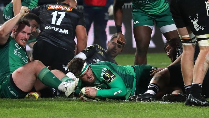 Tom Daly scored the second of Connacht's four tries