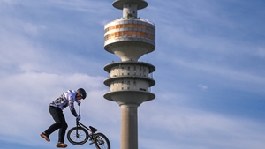 11 August: Germany's Timo Schulze performs during the BMX Cycling Freestyle at the 2022 European Championships in Munich
