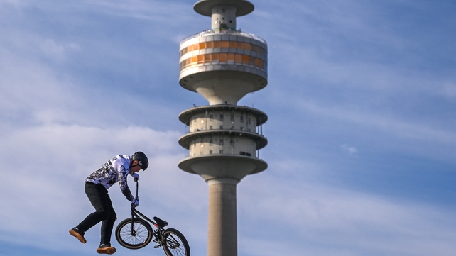 11 August: Germany's Timo Schulze performs during the BMX Cycling Freestyle at the 2022 European Championships in Munich