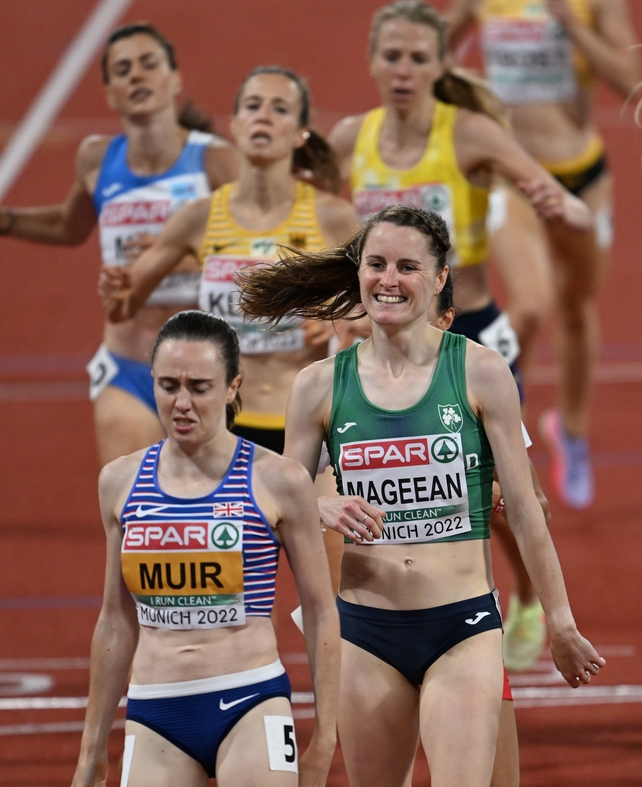 19 August: A smile from Ciara Mageean as she finishes behind Laura Muir in the 1500m final at the European Athletics Championships