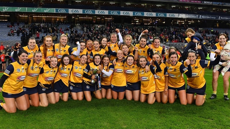 Clonduff players celebrate after their side's victory