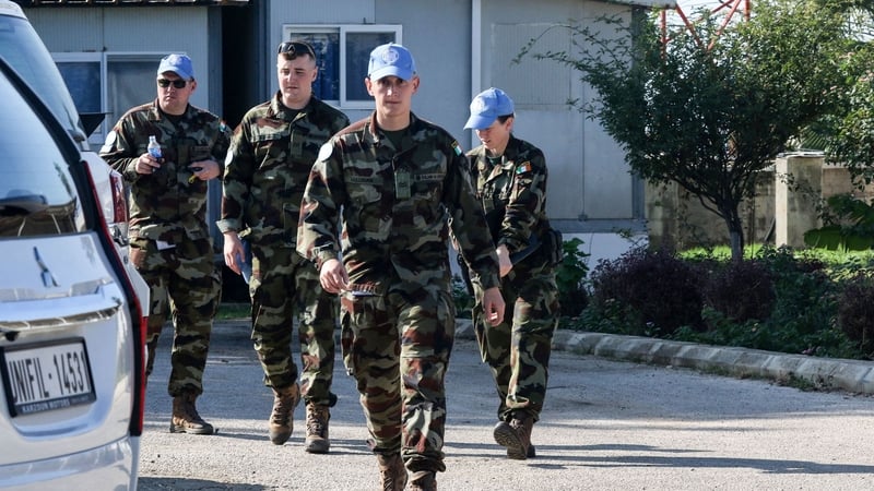 Defence Forces personnel at their UNIFIL base in south Lebanon