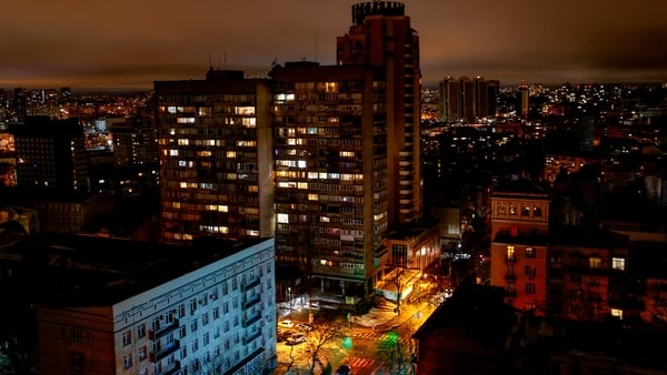 Dark streets in Kyiv after Russian attacks on energy infrastructure last month. Photo: Mustafa Ciftci/Anadolu Agency via Getty Images