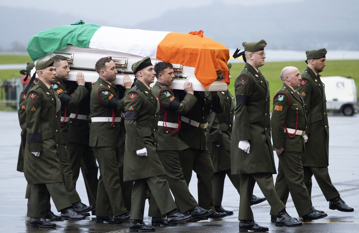 Seán Rooney's remains arrive back in Ireland