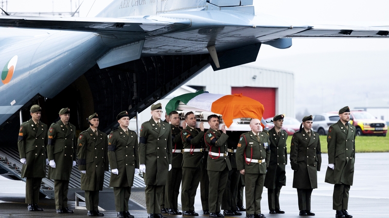 Private Seán Rooney's remains were returned to Ireland from Lebanon
