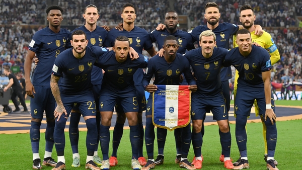 The France team that started the World Cup final